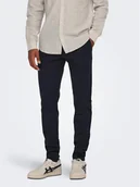 Spodnie męskie - Only & Sons Chinosy 22026326 Granatowy Slim Tapered Fit - miniaturka - grafika 1