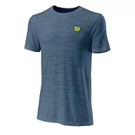 Koszulki męskie - Wilson Męski T-shirt KAOS Rapide Smls Crew Ii L, niebieski Chiny, M, chiński niebieski, M - miniaturka - grafika 1