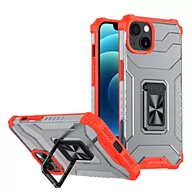 Etui i futerały do telefonów - Hurtel Crystal Ring Case pancerne hybrydowe etui pokrowiec + magnetyczny uchwyt iPhone 13 czerwony - miniaturka - grafika 1