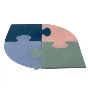 KiddyMoon Piankowe Puzzle do zabawy VELVET Owal róż pustyni-zieleń lasu-turkus laguny-błękit lodu 4 Zabawka mata - Maty edukacyjne - miniaturka - grafika 1