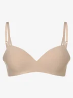 Biustonosze - Calvin Klein Damski biustonosz push-up Kobiety Sztuczne włókno beżowy|różowy jednolity, 70B - miniaturka - grafika 1