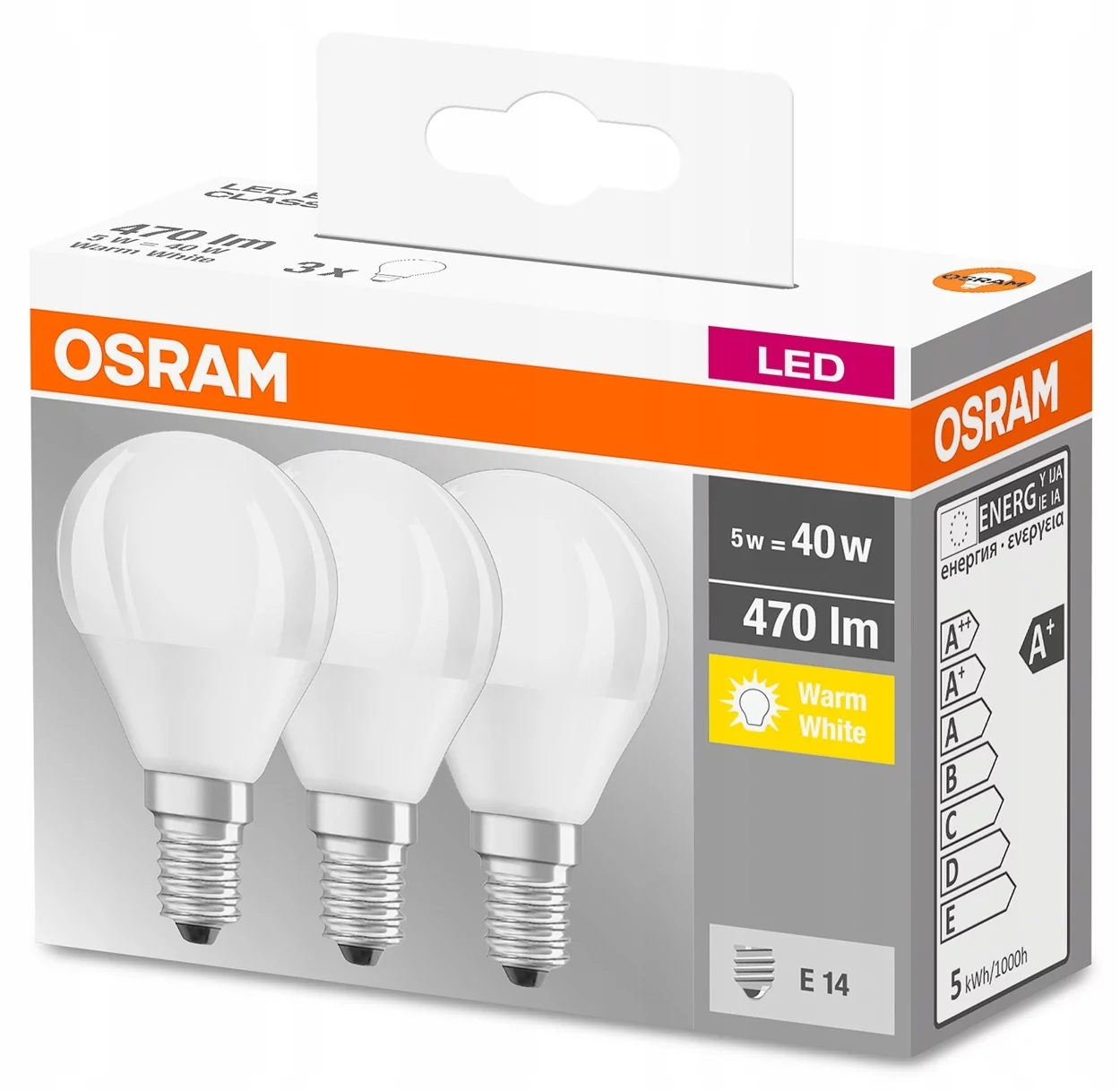 OSRAM - Żarówka LED Base Classic P FR 40 non-dim 5W/827 E14