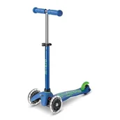 Hulajnogi - Micro - Trójkołowa hulajnoga ze świecącymi kołami Mini Deluxe LED - Crystal blue - miniaturka - grafika 1