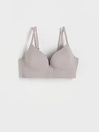 Biustonosze - Reserved - Modulowany biustonosz z fiszbiną - jasnofioletowy - miniaturka - grafika 1