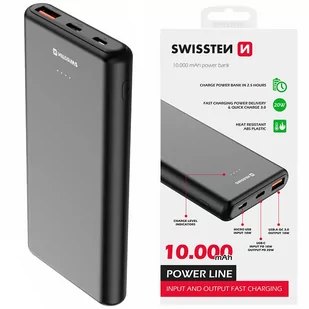 SWISSTEN Powerbank QC PD 20W 10000 mAh POWER LINE - Powerbanki - miniaturka - grafika 1