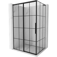 Kabiny prysznicowe - Mexen Rox L kabina prysznicowa rozsuwana lewa 95 x 70 cm, czarna kratka , czarna - 8C2L-095-070-70-77-L - miniaturka - grafika 1