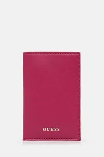 Guess etui na karty skórzane kolor różowy RW1654 P4301 - Etui na dokumenty i karty - miniaturka - grafika 1