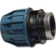 Oczka wodne - Jason Złączka przejściowa PP 25mm x 1" zacisk x GW 16bar czarno-niebieski - miniaturka - grafika 1