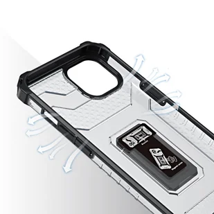 Crystal Ring Case pancerne hybrydowe etui pokrowiec + magnetyczny uchwyt iPhone 13 czarny - Etui i futerały do telefonów - miniaturka - grafika 6