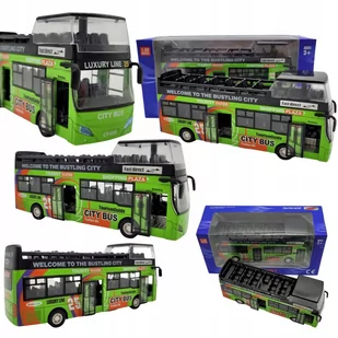 Autobus Miejski Piętrowy Double Decker Światła Dźwięki Metal - Samochody i pojazdy dla dzieci - miniaturka - grafika 1