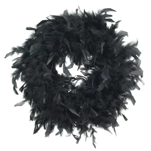 Wieniec Feathers ⌀40cm black - Dekoracje domu - miniaturka - grafika 1
