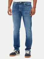 Spodnie męskie - Pepe Jeans Jeansy PM207389 Niebieski Slim Fit - miniaturka - grafika 1