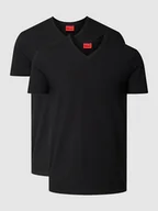 Koszulki męskie - T-shirt z nadrukiem z logo w zestawie 2 szt. model ‘HUGO-V’ - miniaturka - grafika 1