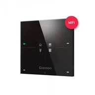 Akcesoria do monitoringu - Grenton Smart panel/ 4 pola dotykowe/ wyświetlacz OLED/ Wi-Fi/ czarny szklany front - miniaturka - grafika 1
