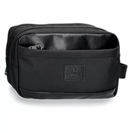 Kosmetyczki, organizery i kuferki - Pepe Jeans Sander Neceser Dwie przegrody adaptacyjne 26x16x12 cms Poliester z syntetycznymi detalami skóry Czarny, czarny, Neceser Dos Compartimentos Adaptable, regulowana kosmetyczka dwukomorowa - miniaturka - grafika 1