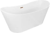 Wanny - Mexen Montana wanna wolnostojąca 180 x 80 cm, biała, przelew różowe złoto - 52011808000-60 - miniaturka - grafika 1
