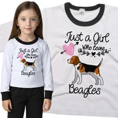 Piżamy dla dziewczynek - Piżama dziecięca Dziewczyna Która Kocha Psy Beagle 98/104 - VoloDonum - miniaturka - grafika 1