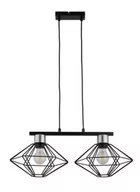 Lampy sufitowe - Vario lampa wisząca 2-punktowa czarna/srebrna 40557 - miniaturka - grafika 1