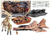 Samochody i pojazdy dla dzieci - Zestaw Wojskowy Militarny Czołg Odrzutowiec Żołnierze Dźwięk Światła - miniaturka - grafika 1