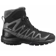 Buty trekkingowe damskie - SALOMON XA Pro V8 Winter CSWP J black UK 4 - miniaturka - grafika 1