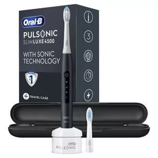Szczoteczka elektryczna ORAL-B Pulsonic Slim Luxe 4500 Matte Black Travel Edition - Szczoteczki elektryczne - miniaturka - grafika 1
