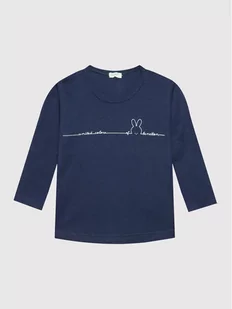 United Colors Of Benetton Bluzka 3I9WA100T Granatowy Regular Fit - Bluzy dla chłopców - miniaturka - grafika 1