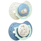 Smoczki uspokajające - Lovi Smoczek silikonowy dynamiczny 3-6 m Night&Day Boy - miniaturka - grafika 1