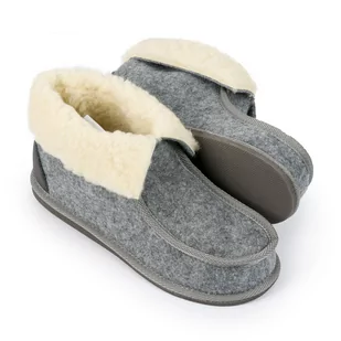 Ireshoes Bambosze Męskie Filcowe Z Wełną Naturalną R.45 - Kapcie męskie - miniaturka - grafika 1