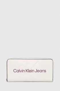 Portfele - Calvin Klein Jeans portfel damski kolor biały - grafika 1