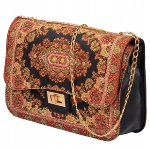 Torebka Damska Mała Na Ramię Crossbody Wizytowa Z Ekoskóry Orientalny Wzór - Torebki damskie Torebka Damska Mała Na Ramię Crossbody Wizytowa Z Ekoskóry Orientalny Wzór - Torebki damskie - miniaturka - grafika 1
