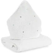 Okrycia kąpielowe dla dzieci - Ręcznik z kapturem EUROFIRANY Baby 60 100 x 100 cm Biały - miniaturka - grafika 1