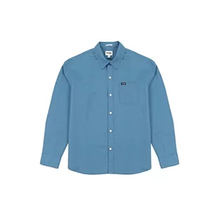 Wrangler Męska koszula 1 PKT, Captains Blue, rozmiar 4XL, Captains Blue, 4XL - Koszule męskie - miniaturka - grafika 1