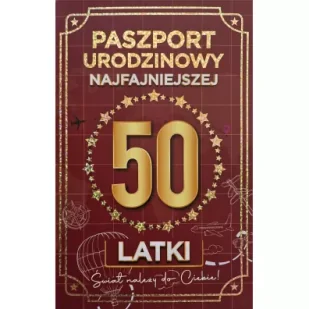 Karnet Urodziny 50 Nowy paszport damskie - Kartki okolicznościowe i zaproszenia - miniaturka - grafika 1
