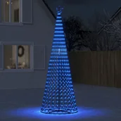 Oświetlenie świąteczne - vidaXL Stożkowa choinka z lampek, 688 niebieskich LED, 300 cm - miniaturka - grafika 1