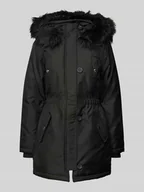 Kurtki damskie - Parka taliowana z obszyciem ze sztucznego futra model ‘IRIS’ - miniaturka - grafika 1