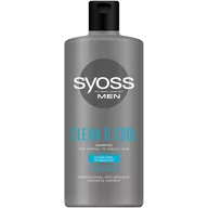 Szampony do włosów - Syoss Men clean & cool shampoo szampon do włosów normalnych i przetłuszczających się 440ml - miniaturka - grafika 1