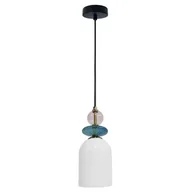 Lampy sufitowe - Tropea lampa wisząca 1xE27 czarna/biały LP-2004/1P M WH - miniaturka - grafika 1