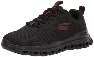 Skechers Męskie trampki Glide-Step Fasten Up, Czarna siatka czerwona wykończenie, 40 EU - Trampki męskie - miniaturka - grafika 1