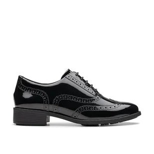 Clarks Premium Damskie Havisham Dąb Mary Jane Płaska, Czarna Patka, 7 UK, Czarny Pat, 40 EU - Moda i Uroda OUTLET - miniaturka - grafika 1