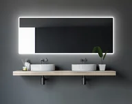 Lustra - Lustro łazienkowe z oświetleniem TALOS Moon LED 180x70 cm - odporne na wilgoć dzięki aluminiowej ramie - jasny, neutralny biały kolor - miniaturka - grafika 1