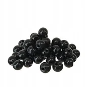 Dekoratorstwo - Szklane koraliki 6 mm - czarne, połyskujące - 50 szt - miniaturka - grafika 1