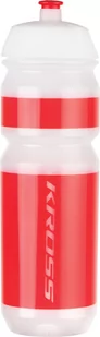 KROSS Bidon Spring biały-czerwony / Pojemność: 750 ml - Shakery i bidony sportowe - miniaturka - grafika 1