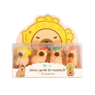 Gumki biurowe - Gumki do mazania 3D Kapibara 4 szt. - miniaturka - grafika 1
