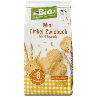 DM, Bio, sucharki orkiszowe, 100 g - Pieczywo chrupkie - miniaturka - grafika 1