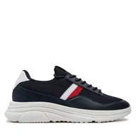 Sneakersy męskie - Sneakersy Tommy Hilfiger Modern Runner Premium Knit FM0FM05135 Granatowy - miniaturka - grafika 1