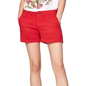 Spodenki damskie - Spodenki damskie Pepe Jeans Balboa bawełniane czerwone-W26 - miniaturka - grafika 1