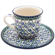 Filiżanki - FILIŻANKA do herbaty kawy 180 ml ze spodkiem - Ceramika Artystyczna Bolesławiec - miniaturka - grafika 1