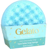 Inne akcesoria do pielęgnacji dzieci - Bomb Cosmetics Gelato Body Buffer gąbka do mycia ciała Mint Chocolate Chip 200g - miniaturka - grafika 1
