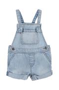 Spodnie i spodenki dla dziewczynek - Levi's ogrodniczki jeansowe dziecięce kolor niebieski - miniaturka - grafika 1
