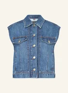 Kamizelki damskie - Riani Krótka Kamizelka Jeansowa blau - RIANI - miniaturka - grafika 1